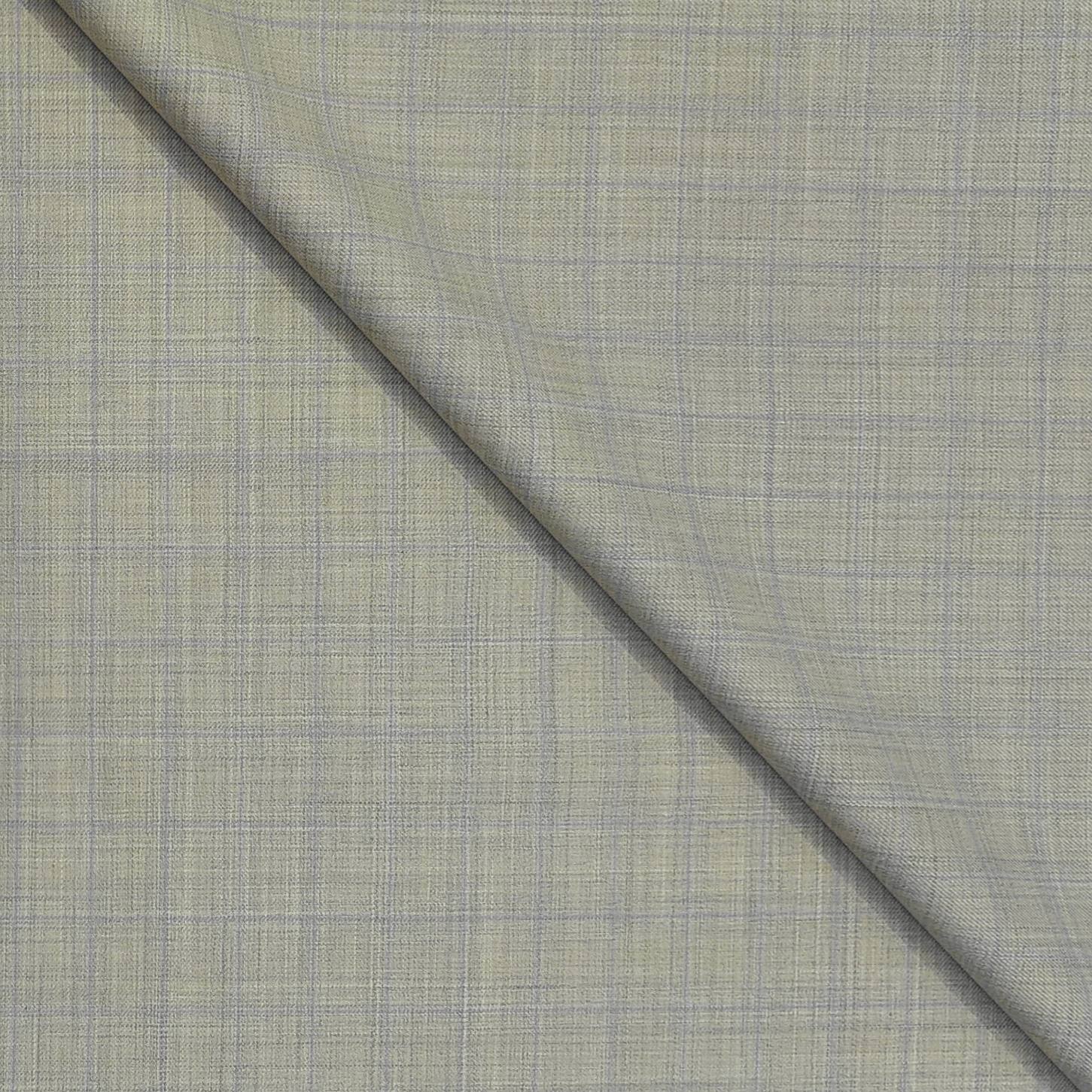 Trouser Fabric Reid & Taylor Super 100s 50%Wool Check Color Light Brown